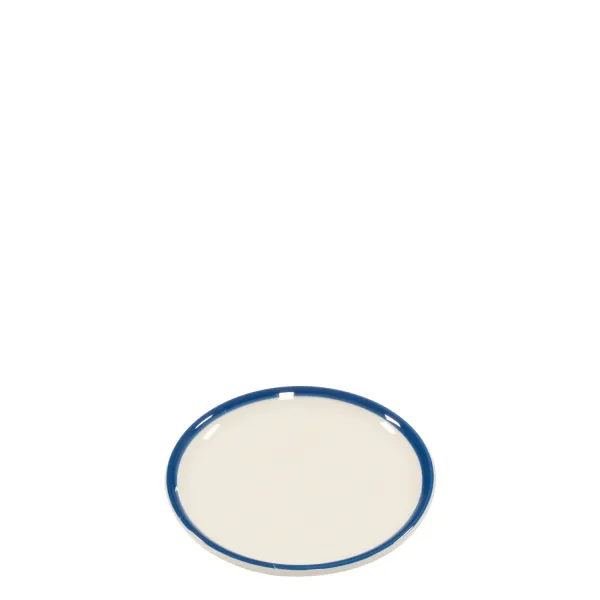 Lido Rim saucers with light blue rim Set 6 by Zafferano