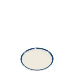 Lido Rim saucers with light blue rim Set 6 by Zafferano
