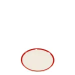Lido Rim saucers with red rim Set 6 by Zafferano