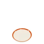 Lido Rim saucers with orange rim Set 6 by Zafferano