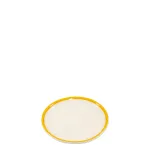 Lido Rim saucers with yellow rim Set 6 by Zafferano