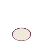 Lido Rim saucers with purple rim Set 6 by Zafferano
