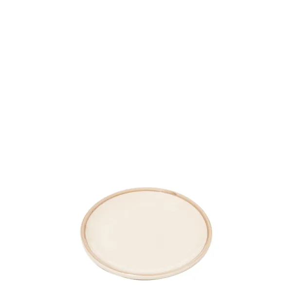 Lido Rim saucers with sand-colored edge Set 6 by Zafferano