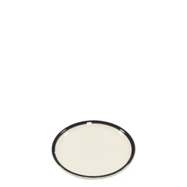 Lido Rim saucers with black rim Set 6 by Zafferano