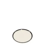Lido Rim saucers with black rim Set 6 by Zafferano