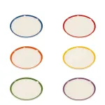 Lido Rim piattini con bordi di colori assortiti Set 6 by Zafferano
