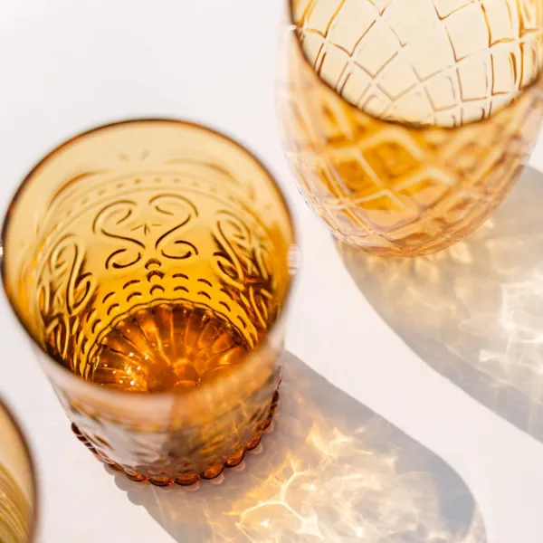 Provenzale Amber-Colored Tumbler Set of 6 Glasses by Zafferano