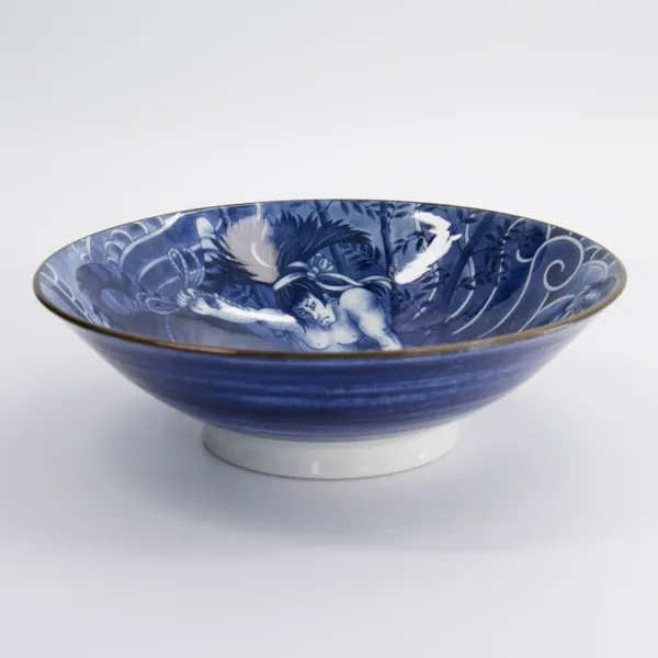 Yakuza Tiger Bowls in porcellana blu e bianca by Tokyo Studio