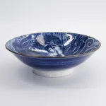Yakuza Tiger Bowls in blue and white porcelain by Tokyo Studio