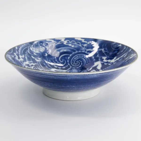 Yakuza Dragon Bowls in porcellana blu e bianca by Tokyo Studio