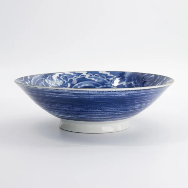 Yakuza Dragon Bowls in porcellana blu e bianca by Tokyo Studio