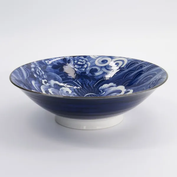 Yakuza Carp Bowls in porcellana blu e bianca by Tokyo Studio