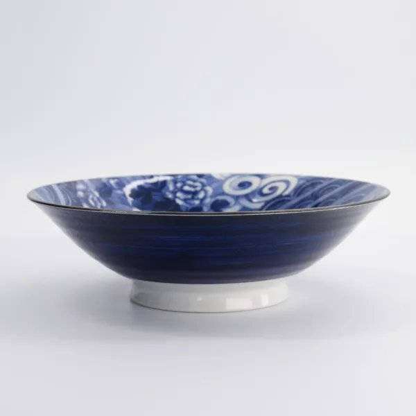 Yakuza Carp Bowls in porcellana blu e bianca by Tokyo Studio