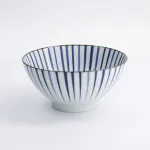 Natsu Tokusa Mixed Bowl 17.8x9.5cm 900ml set 3 ciotole in porcellana blu e bianca