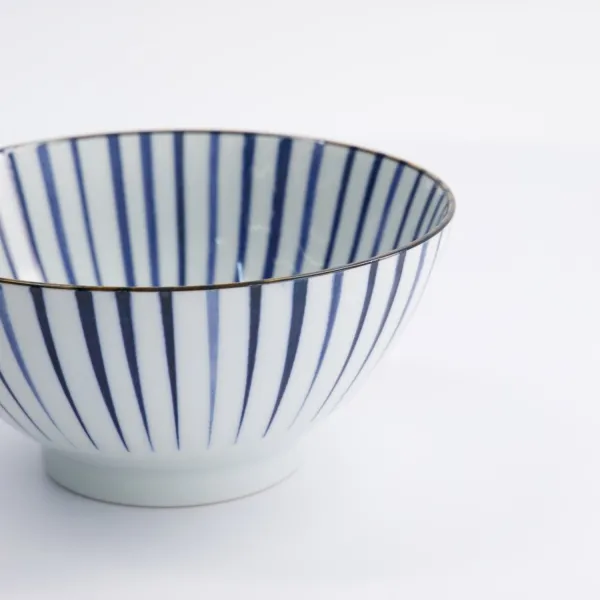 Natsu Tokusa Mixed Bowl 17.8x9.5cm 900ml set 3 ciotole in porcellana blu e bianca