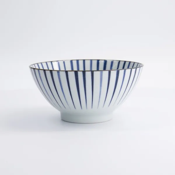 Natsu Tokusa Mixed Bowl 17.8x9.5cm 900ml set 3 ciotole in porcellana blu e bianca