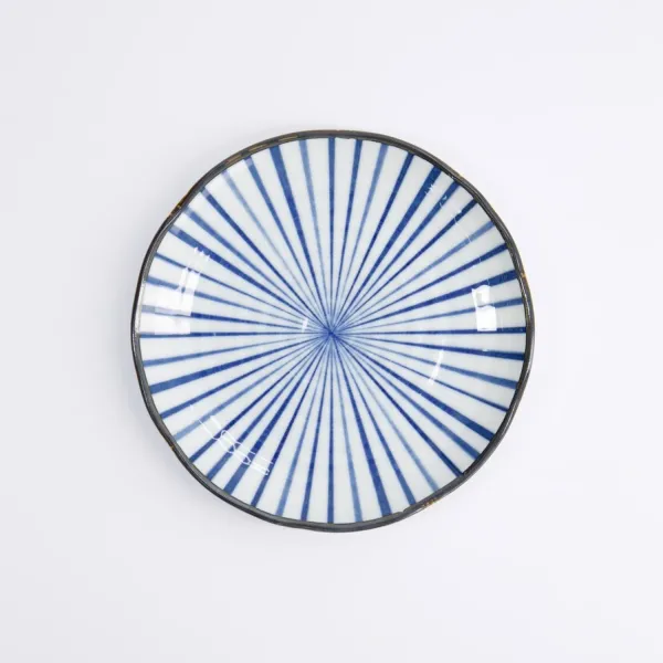Natsu Tokusa Plate 16.5x2cm set da 12 piatti in porcellana blu bianca