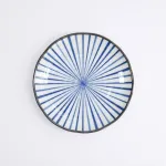 Natsu Tokusa Plate 16.5x2cm, set of 12 blue and white porcelain plates