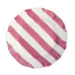 Set 6 Piatti Piani ceramica a strisce rosa 29cm DolceVita Nastro by Arcucci