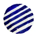 Set of 6 29cm Blue Striped Ceramic Dinner Plates "DolceVita Nastro" by Arcucci