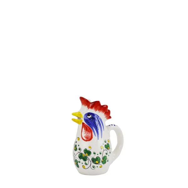 0.25 L Galletto Ceramic Pitcher with Green Decorations by Arcucci