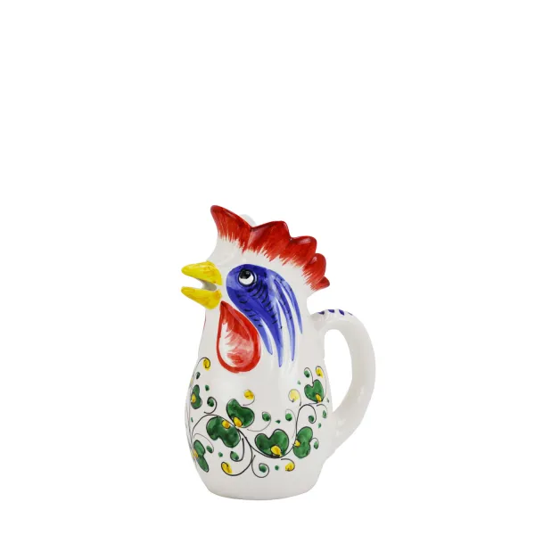 0.5 L Galletto Ceramic Pitcher with Green Decorations by Arcucci