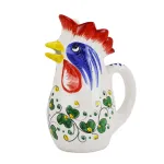 Caraffa in ceramica da 2 litri Galletto decori verdi by Arcucci