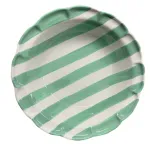 Set 6 Piatti fondi ceramica a strisce verde tiffany 24cm DolceVita Nastro by Arcucci