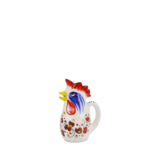 Caraffa in ceramica da 0.25 lt Galletto decori rossi by Arcucci