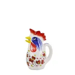 Caraffa in ceramica da 0.5 lt Galletto decori rossi by Arcucci