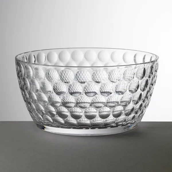 25.5cm transparent acrylic salad bowl, ‘Lente’, by Mario Luca Giusti