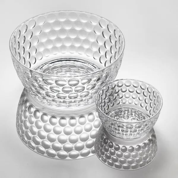 25.5cm transparent acrylic salad bowl, ‘Lente’, by Mario Luca Giusti