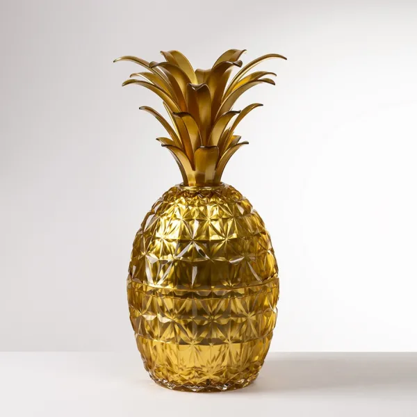Melissa gold-leaf pineapple-shaped ice cube mould by Mario Luca Giusti