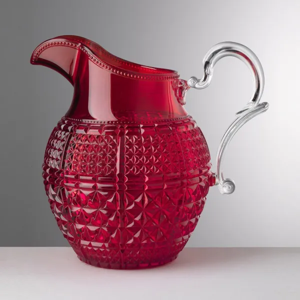 Halina 1.6-litre red acrylic jug by Mario Luca Giusti