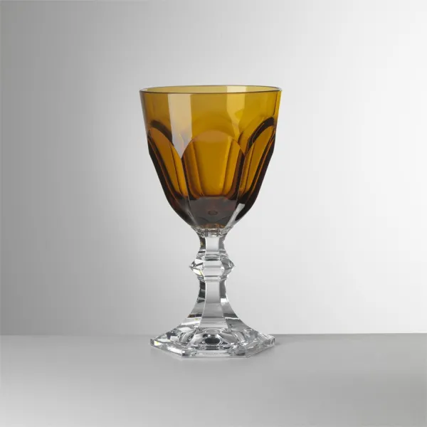 Set of 6 amber-coloured acrylic water glasses, ‘Dolce Vita’ by Mario Luca Giusti