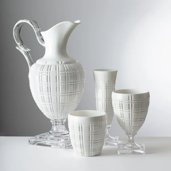 1.5-litre white enamelled acrylic jug, ‘Imperial’ by Mario Luca Giusti