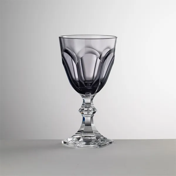 Set of 6 grey acrylic wine glasses, ‘Dolce Vita’ by Mario Luca Giusti
