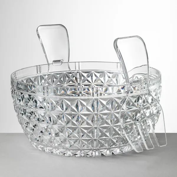 25.5cm transparent acrylic salad bowl, ‘Churchill’ by Mario Luca Giusti