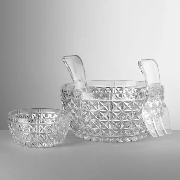 25.5cm transparent acrylic salad bowl, ‘Churchill’ by Mario Luca Giusti