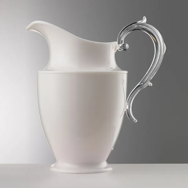 1.2-litre white enamel acrylic jug, ‘Federica’ by Mario Luca Giusti