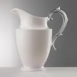 1.2-litre white enamel acrylic jug, ‘Federica’ by Mario Luca Giusti