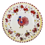Set 2 Piatti pizza in ceramica 32cm Galletto rosso by Arcucci