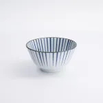 Natsu Tokusa Rice Bowl 12x6.4cm 300ml set da 6 ciotole in porcellana blu bianca