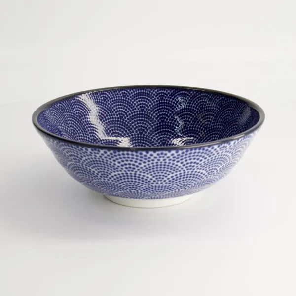 Nippon Blue Ramen Bowl Dots 21x7.8cm 1000ml set 4 ciotole in porcellana