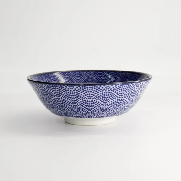 Nippon Blue Ramen Bowl Dots 21x7.8cm 1000ml set 4 ciotole in porcellana