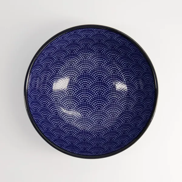 Nippon Blue Ramen Bowl Dots 21x7.8cm 1000ml set 4 ciotole in porcellana