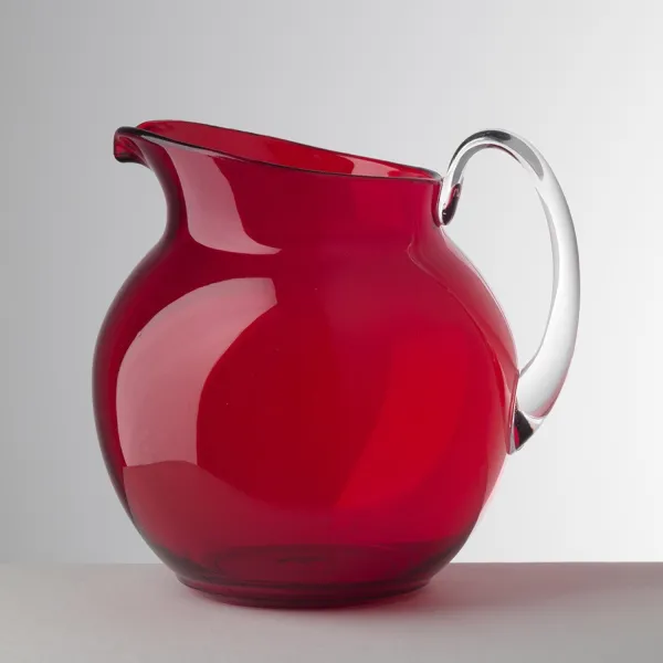 3-liter red acrylic pitcher "Palla" by Mario Luca Giusti