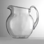 3-liter transparent acrylic pitcher "Palla" by Mario Luca Giusti