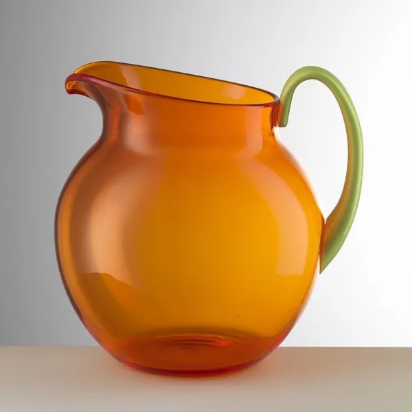 3-liter orange and green acrylic pitcher "Palla" by Mario Luca Giusti