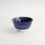 Japonism Carp Small Tayo Bowl 12.7x6.8cm 350ml set da 6 ciotole porcellana blu